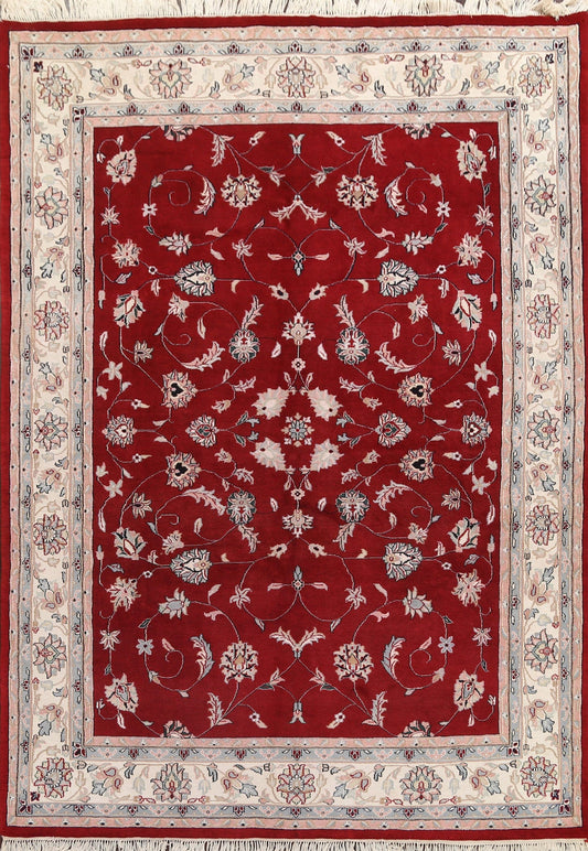 Red Floral Kashan Oriental Handmade Rug 8x10