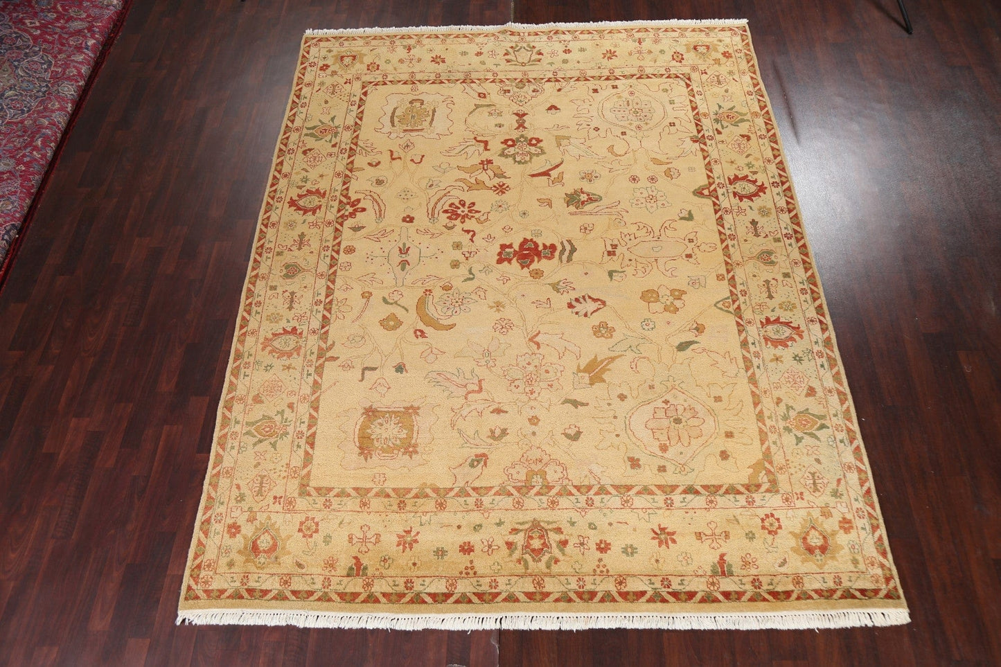 Vegetable Dye Wool Oushak Oriental Handmade Rug 9x11