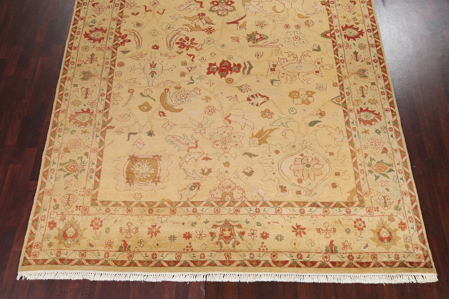 Vegetable Dye Wool Oushak Oriental Handmade Rug 9x11