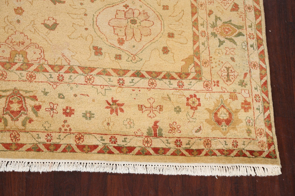 Vegetable Dye Wool Oushak Oriental Handmade Rug 9x11