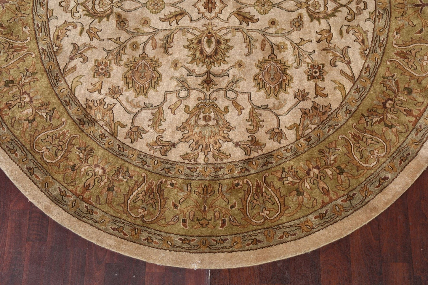 Handmade Wool Agra Oriental Round Rug 8x8