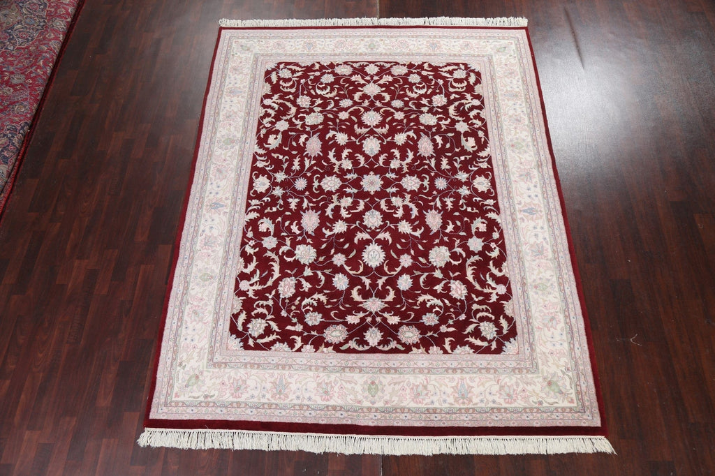 Red Floral Kashan Oriental Area Rug 8x10