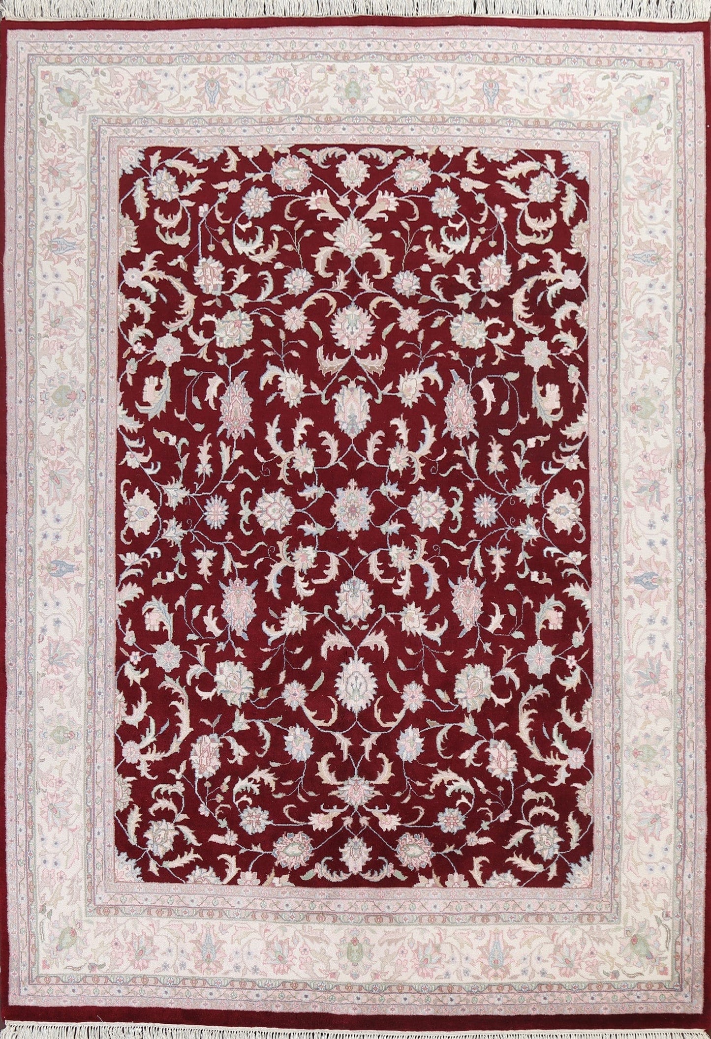 Red Floral Kashan Oriental Area Rug 8x10