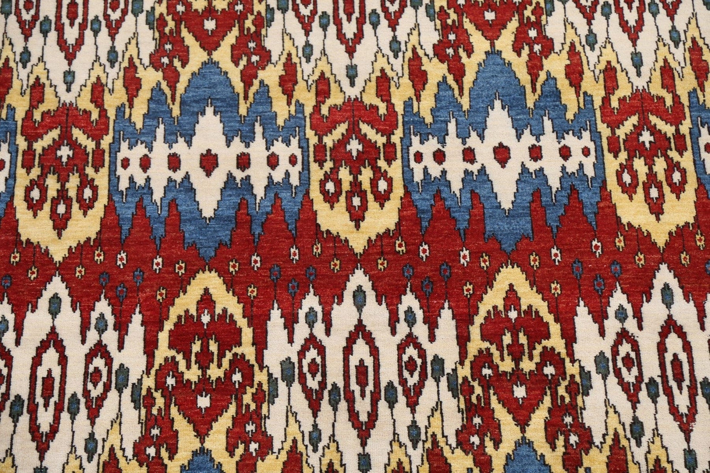 Red Wool IKats Oriental Area Rug 8x10