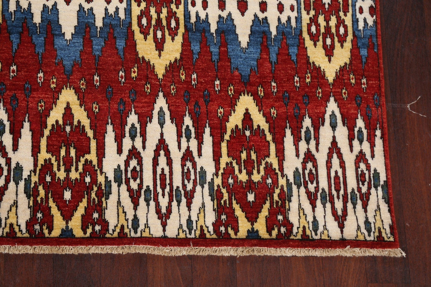 Red Wool IKats Oriental Area Rug 8x10