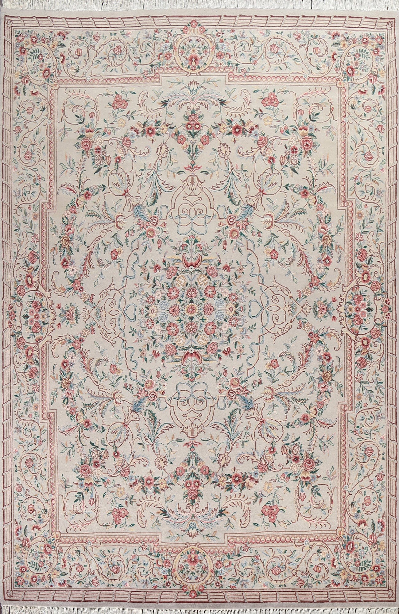 Vegetable Dye Aubusson Oriental Area Rug 8x11