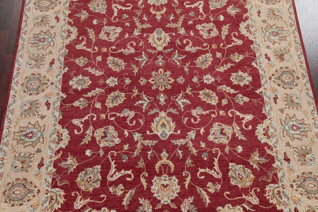 Red Floral Agra Oriental Wool Rug 8x10