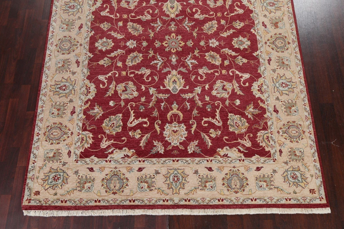 Red Floral Agra Oriental Wool Rug 8x10