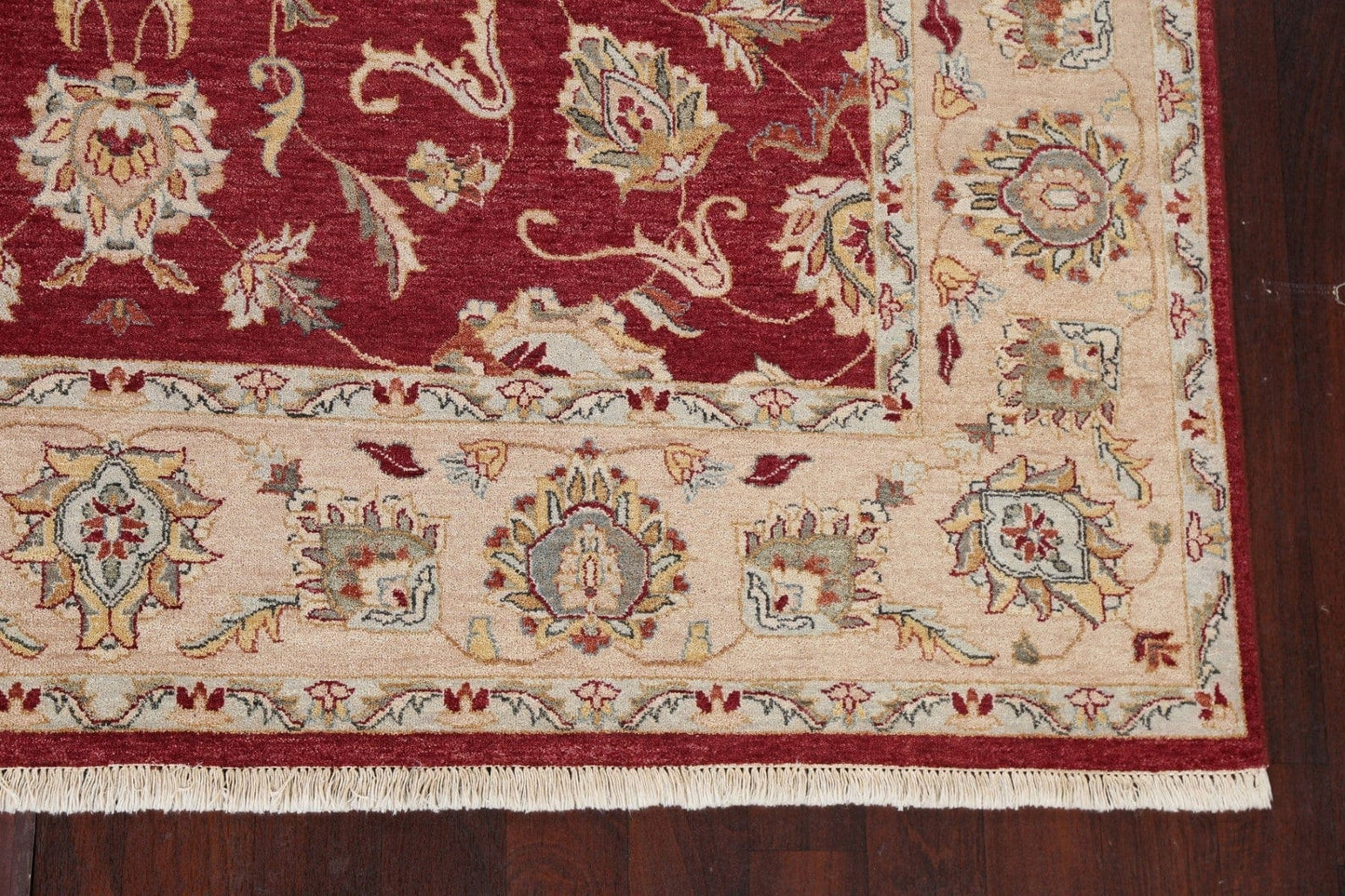 Red Floral Agra Oriental Wool Rug 8x10