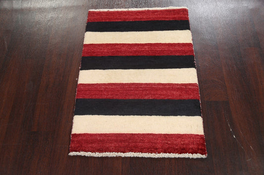 Striped Gabbeh Kashkoli Oriental Modern Rug 2x3