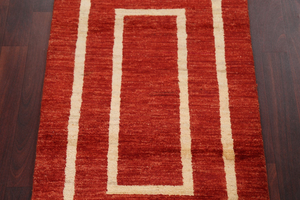 Geometric Gabbeh Kashkoli Oriental Wool Rug 2x3