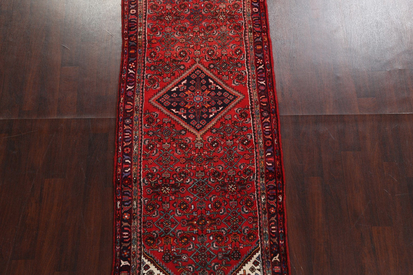 Vintage Red Hamedan Persian Area Rug 4x9