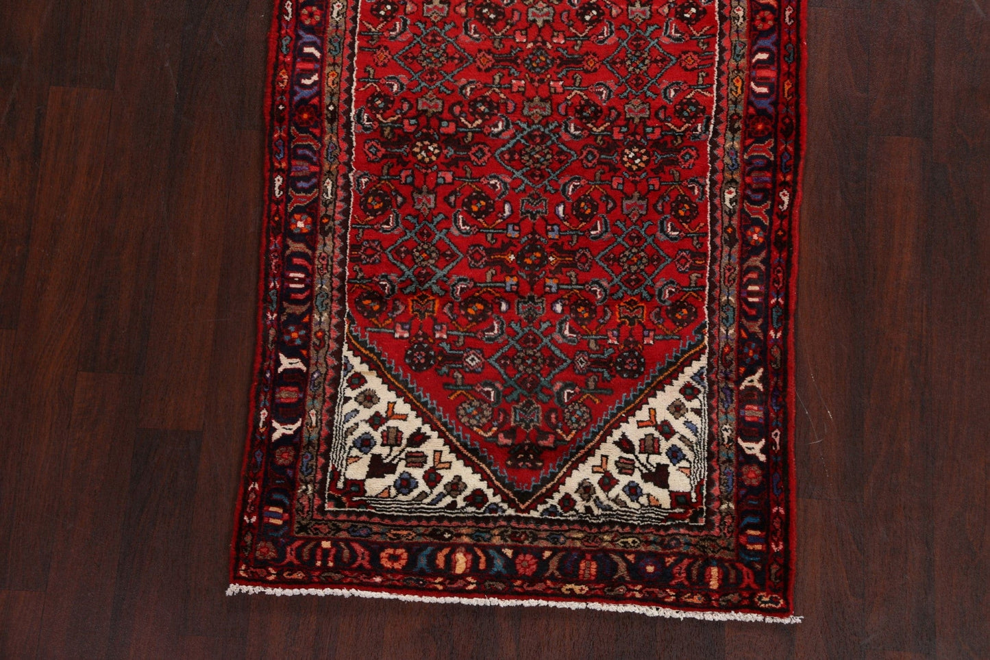 Vintage Red Hamedan Persian Area Rug 4x9