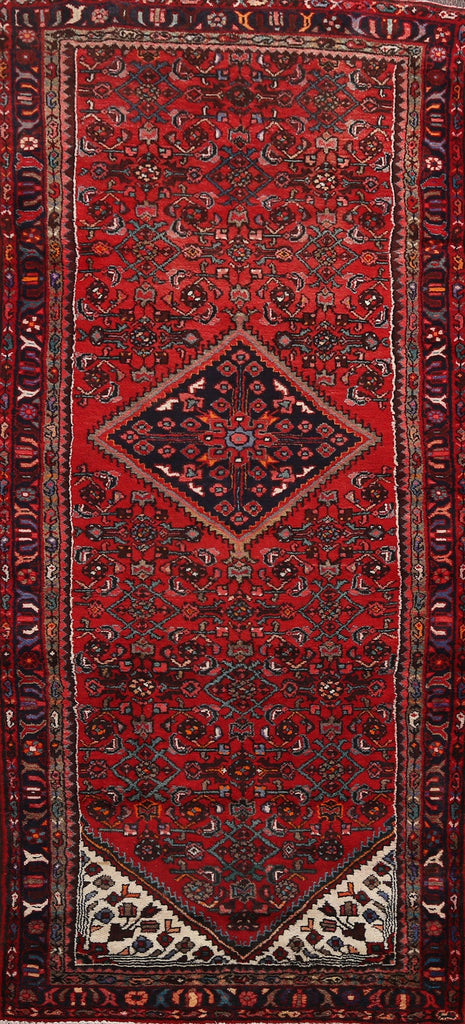 Vintage Red Hamedan Persian Area Rug 4x9