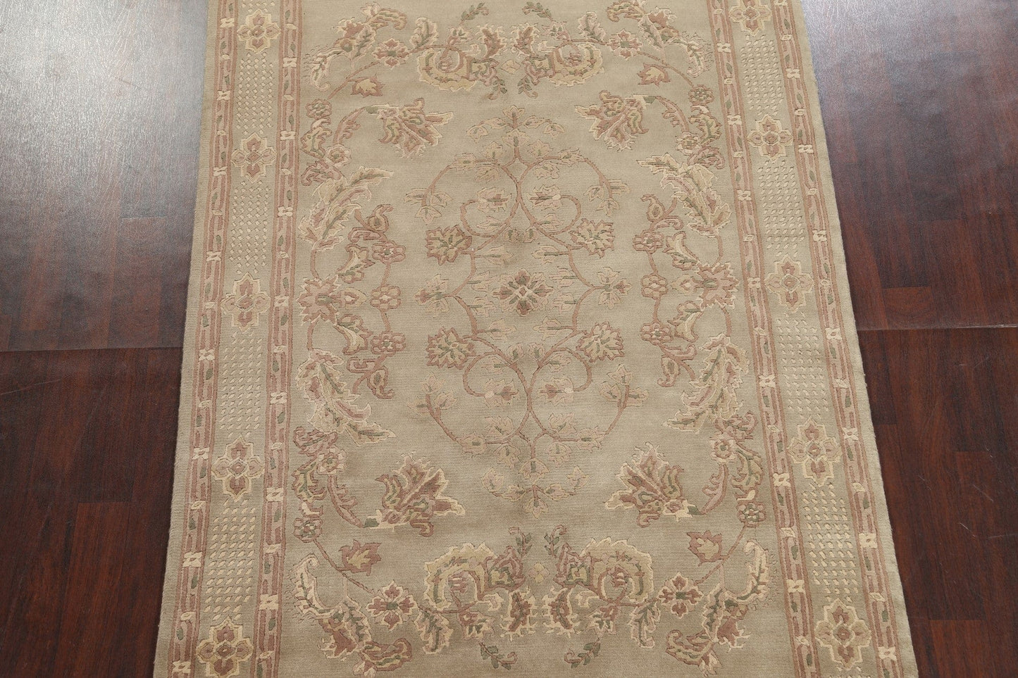 Vegetable Dye Wool Art Deco Oriental Area Rug 6x9