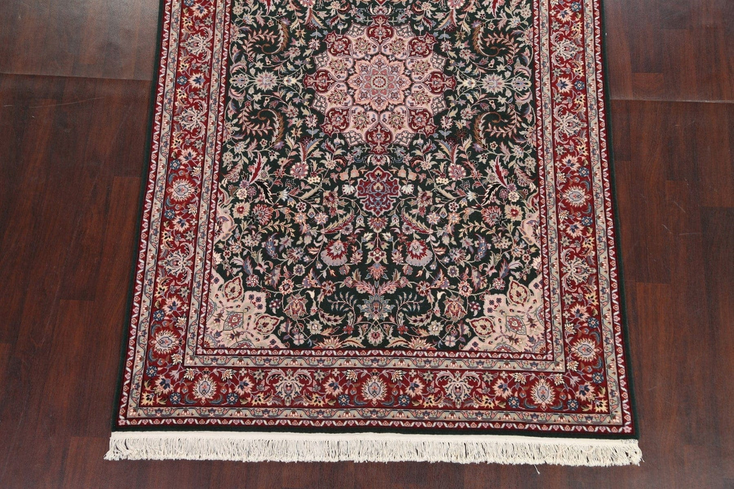 Green Floral Tabriz Oriental Handmade Rug 6x9