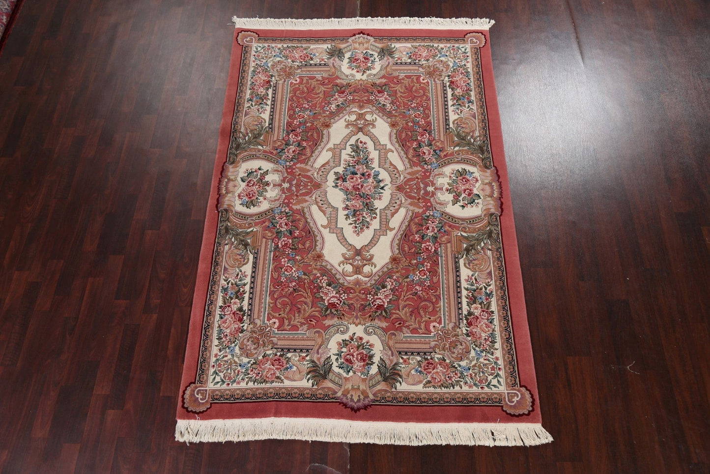 Vegetable Dye Wool Aubusson Oriental Handmade Rug 6x9