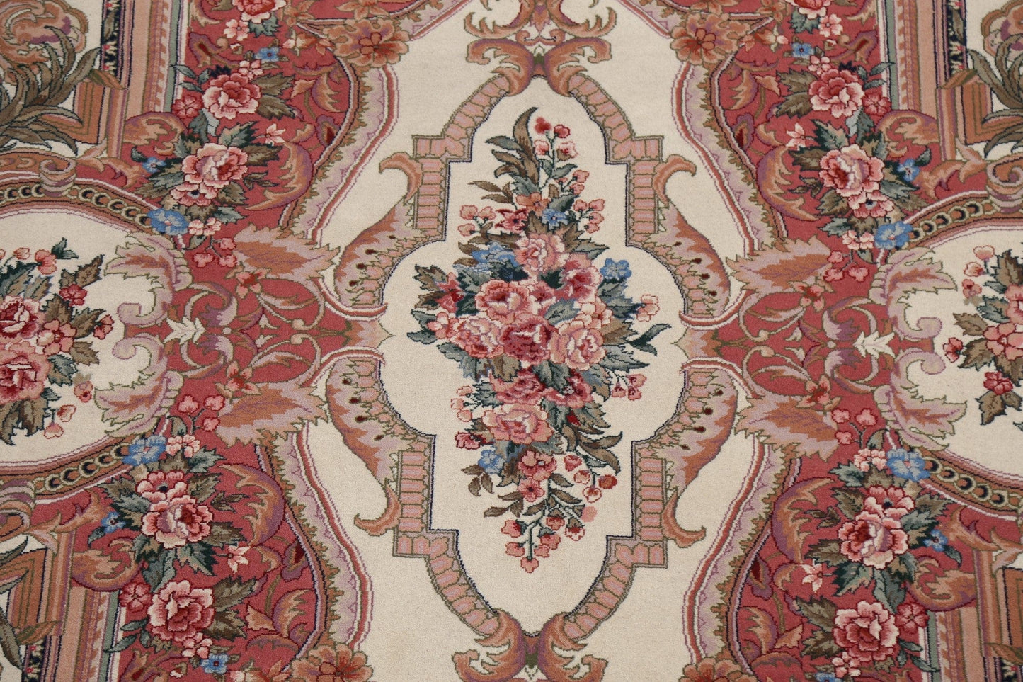 Vegetable Dye Wool Aubusson Oriental Handmade Rug 6x9