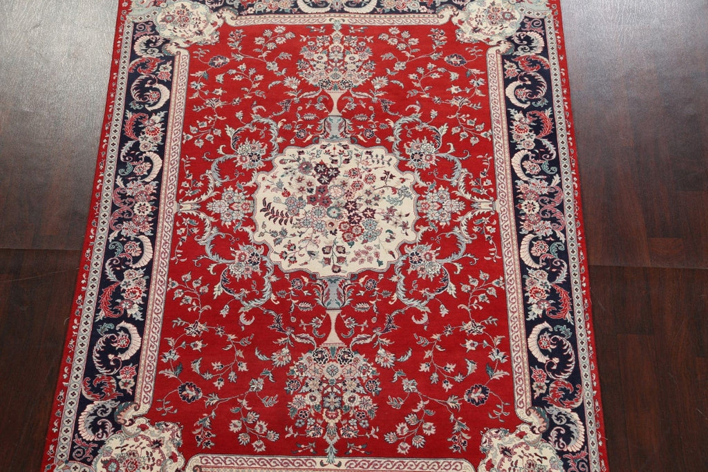 Vegetable Dye Handmade Wool Tabriz Persian Rug 6x9