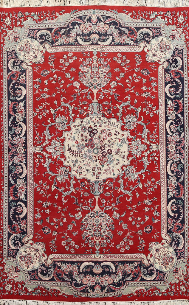 Vegetable Dye Handmade Wool Tabriz Persian Rug 6x9