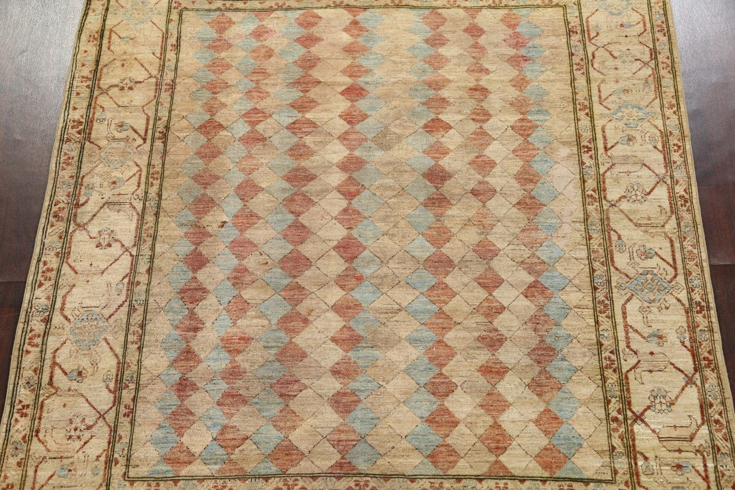 Vegetable Dye Chobi Peshawar Oriental Handmade Rug 8x9