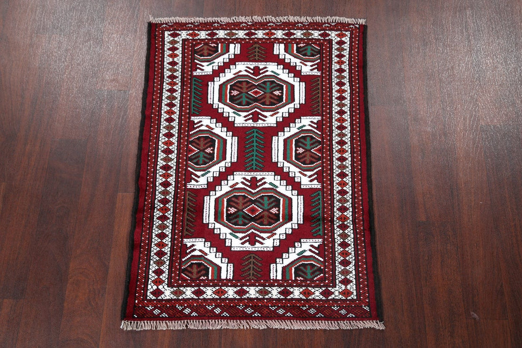 Geometric Tribal 3x4 Balouch Turkoman Persian Area Rug