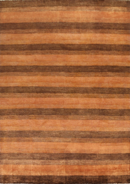 Striped Gabbeh Kashkoli Oriental Area Rug 8x10