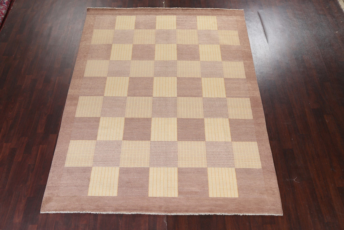 Checkered Gabbeh Kashkoli Oriental Area Rug 8x10