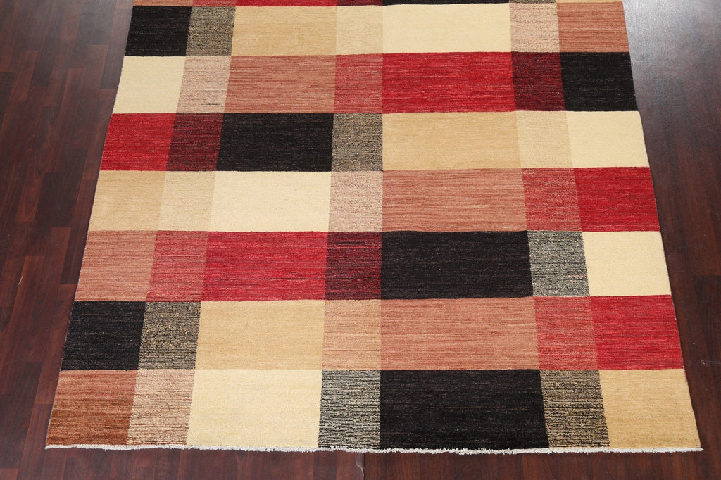 Contemporary Gabbeh Kashkoli Oriental Wool Rug 8x10