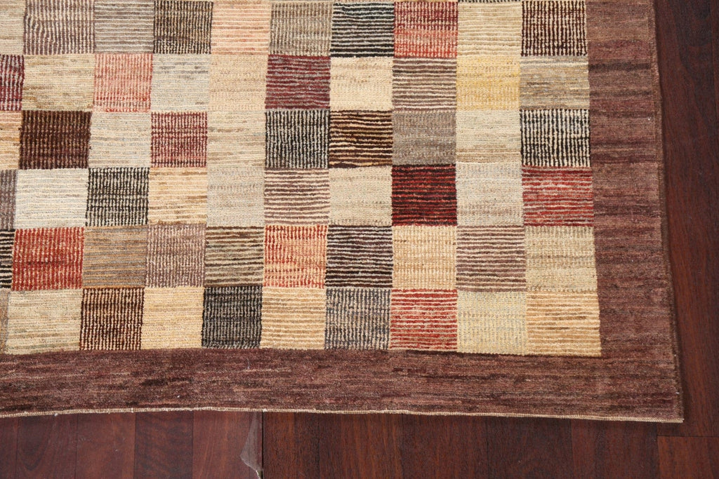 Checkered Gabbeh Kashkoli Oriental Area Rug 5x6