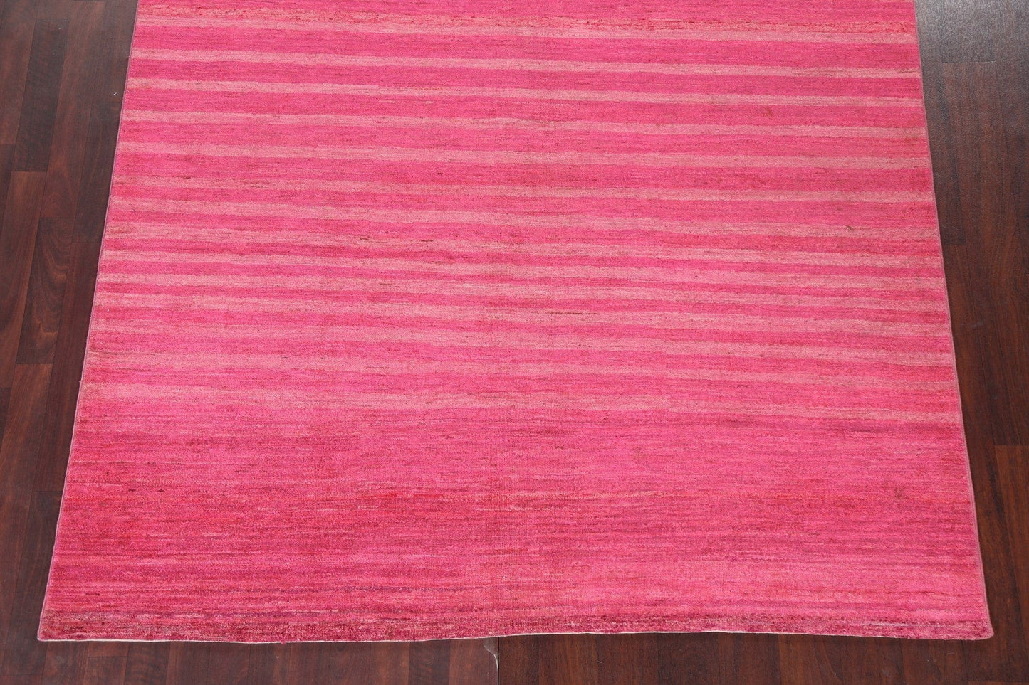 Pink Striped Gabbeh Kashkoli Oriental Area Rug 7x10