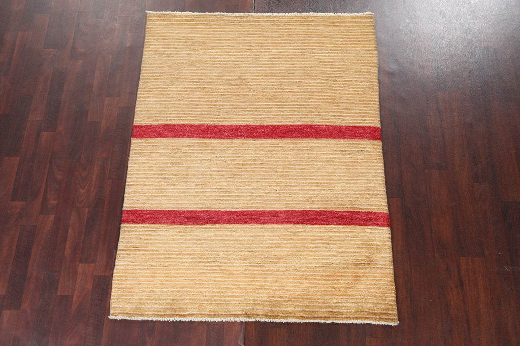 Striped Wool Gabbeh Kashkoli Oriental Area Rug 5x6