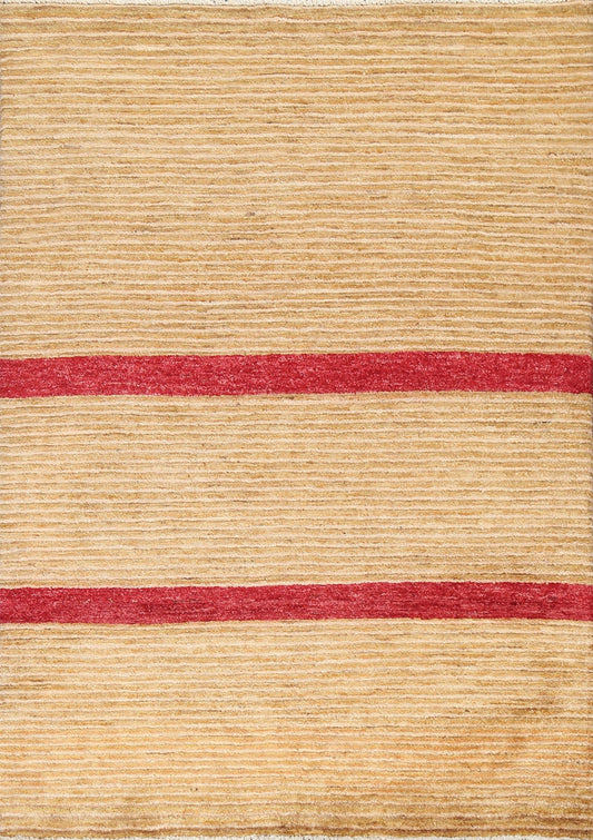 Striped Wool Gabbeh Kashkoli Oriental Area Rug 5x6