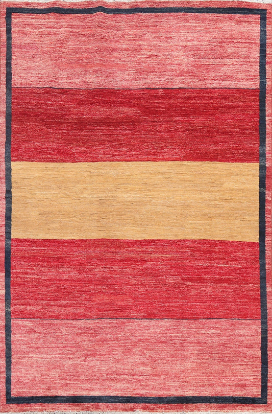 Striped Wool Gabbeh Kashkoli Oriental Area Rug 5x8