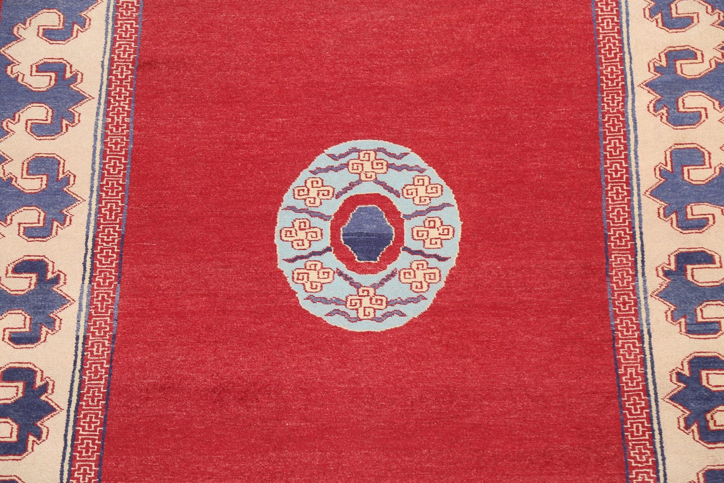 Vegetable Dye Red Khotan Oriental Area Rug 5x10