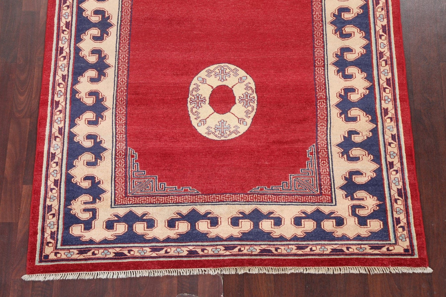 Vegetable Dye Red Khotan Oriental Area Rug 5x10