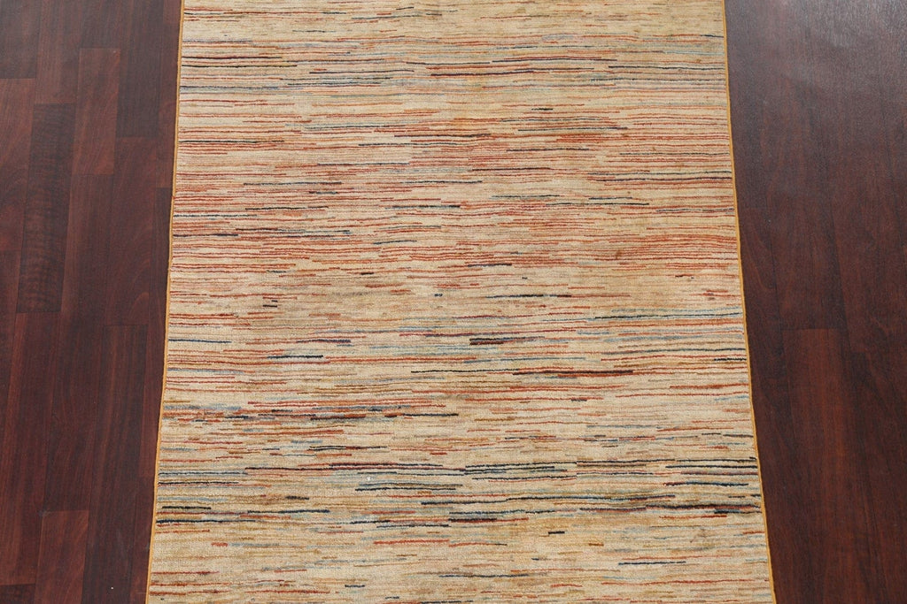 Striped Gabbeh Kashkoli Oriental Area Rug 4x6