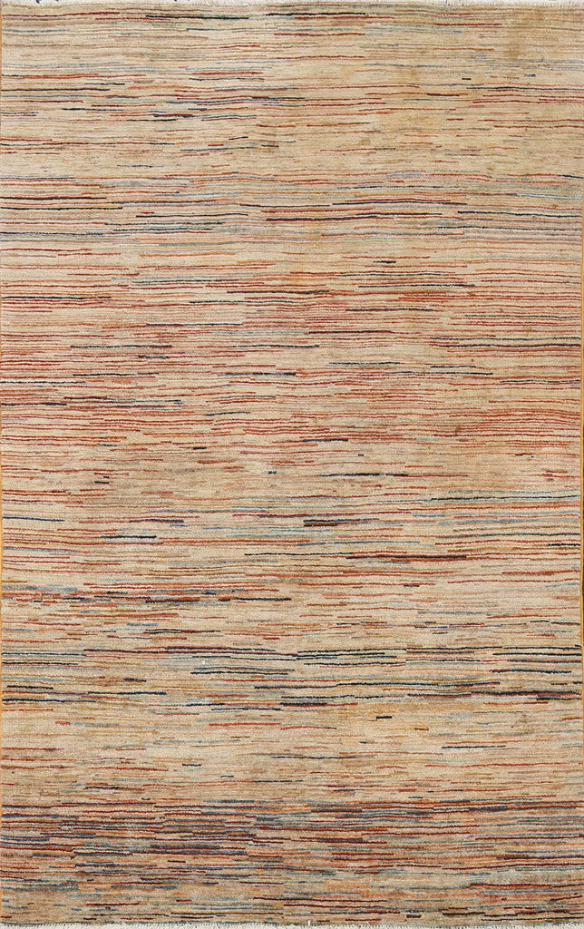 Striped Gabbeh Kashkoli Oriental Area Rug 4x6