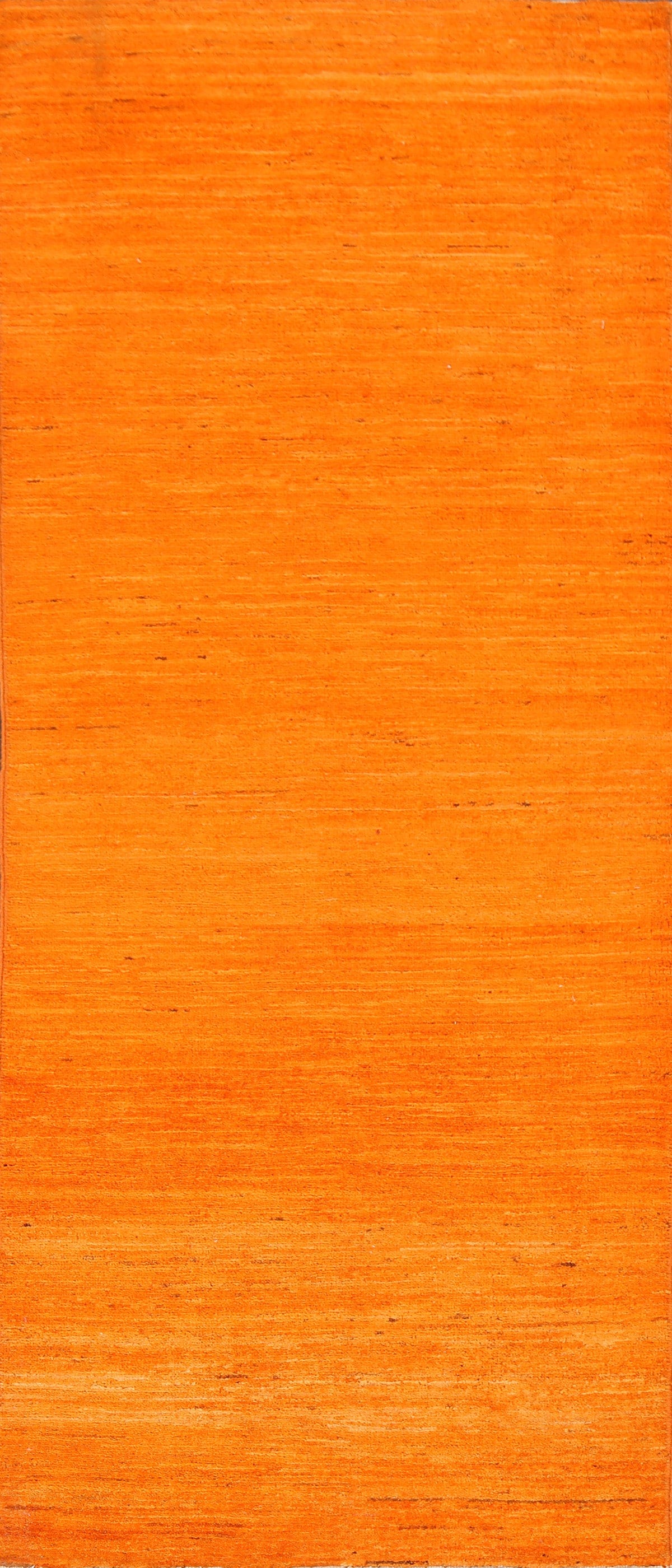 Orange Wool Gabbeh Kashkoli Oriental Runner Rug 3x7