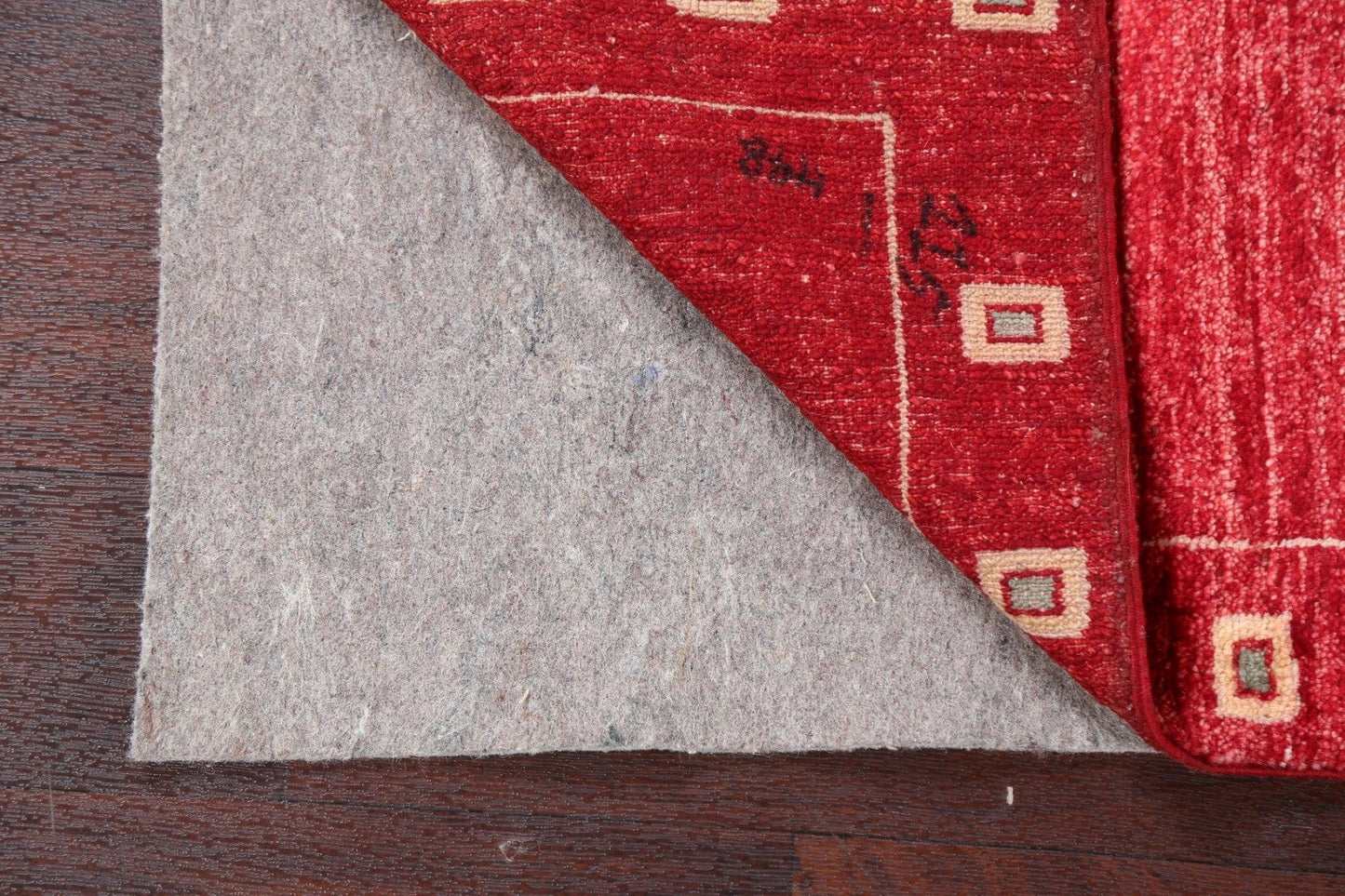 Red Wool Gabbeh Kashkoli Oriental Runner Rug 3x11