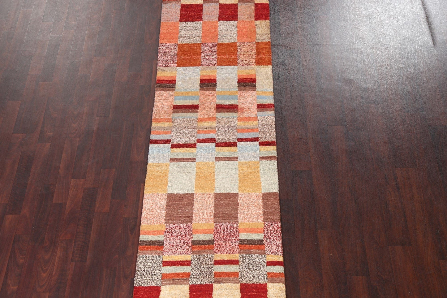 Contemporary Gabbeh Kashkoli Oriental Runner Rug 3x13