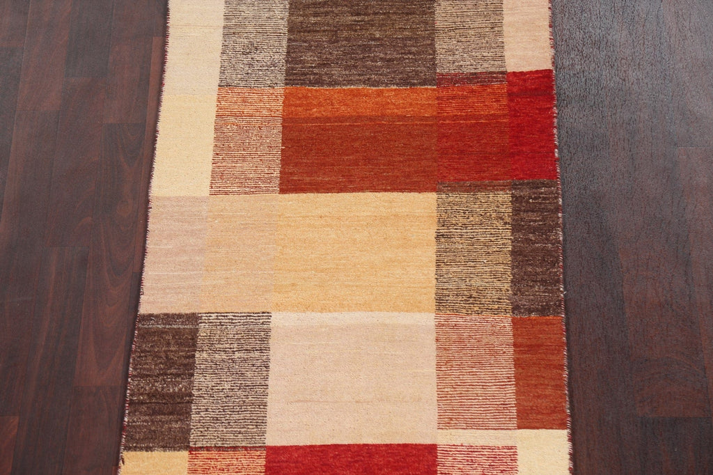 Handmade Wool Gabbeh Kashkoli Oriental Runner Rug 3x14