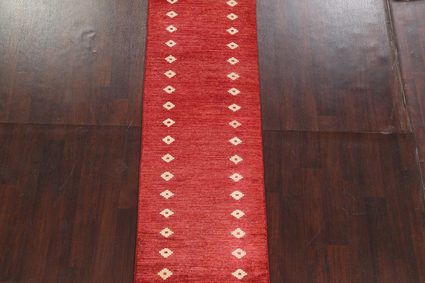 Geometric Gabbeh Kashkoli Oriental Runner Rug 3x8