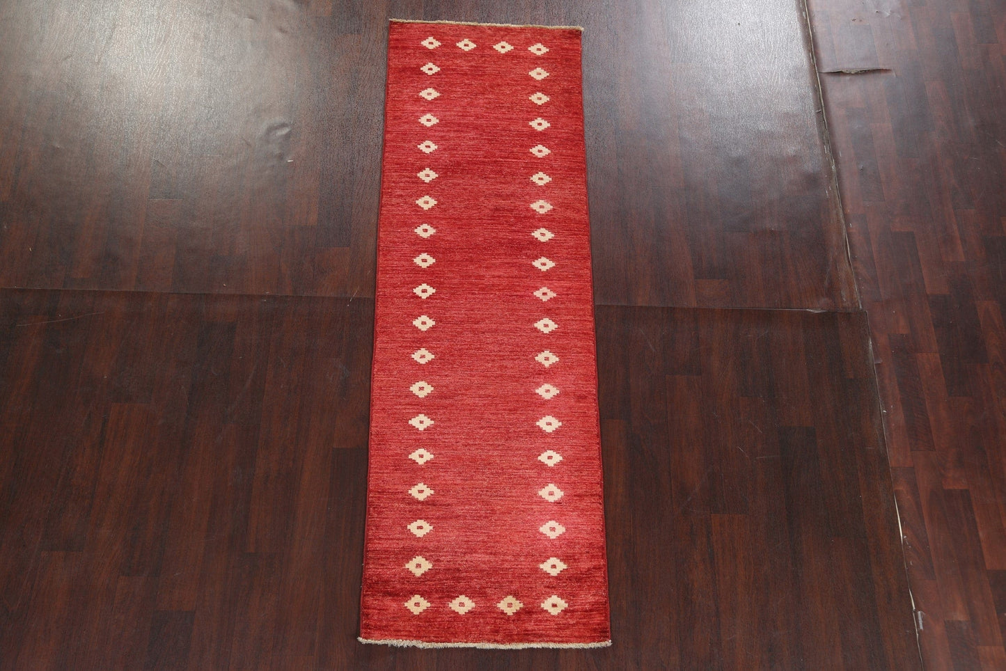 Geometric Gabbeh Kashkoli Oriental Runner Rug 3x8