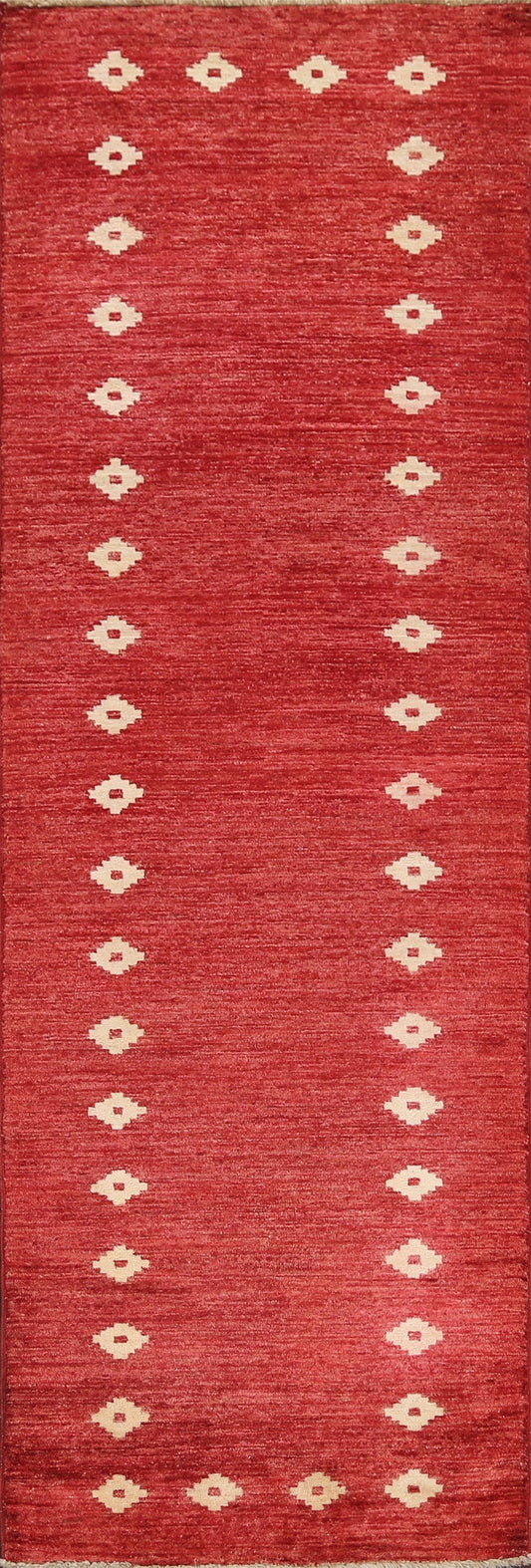 Geometric Gabbeh Kashkoli Oriental Runner Rug 3x8