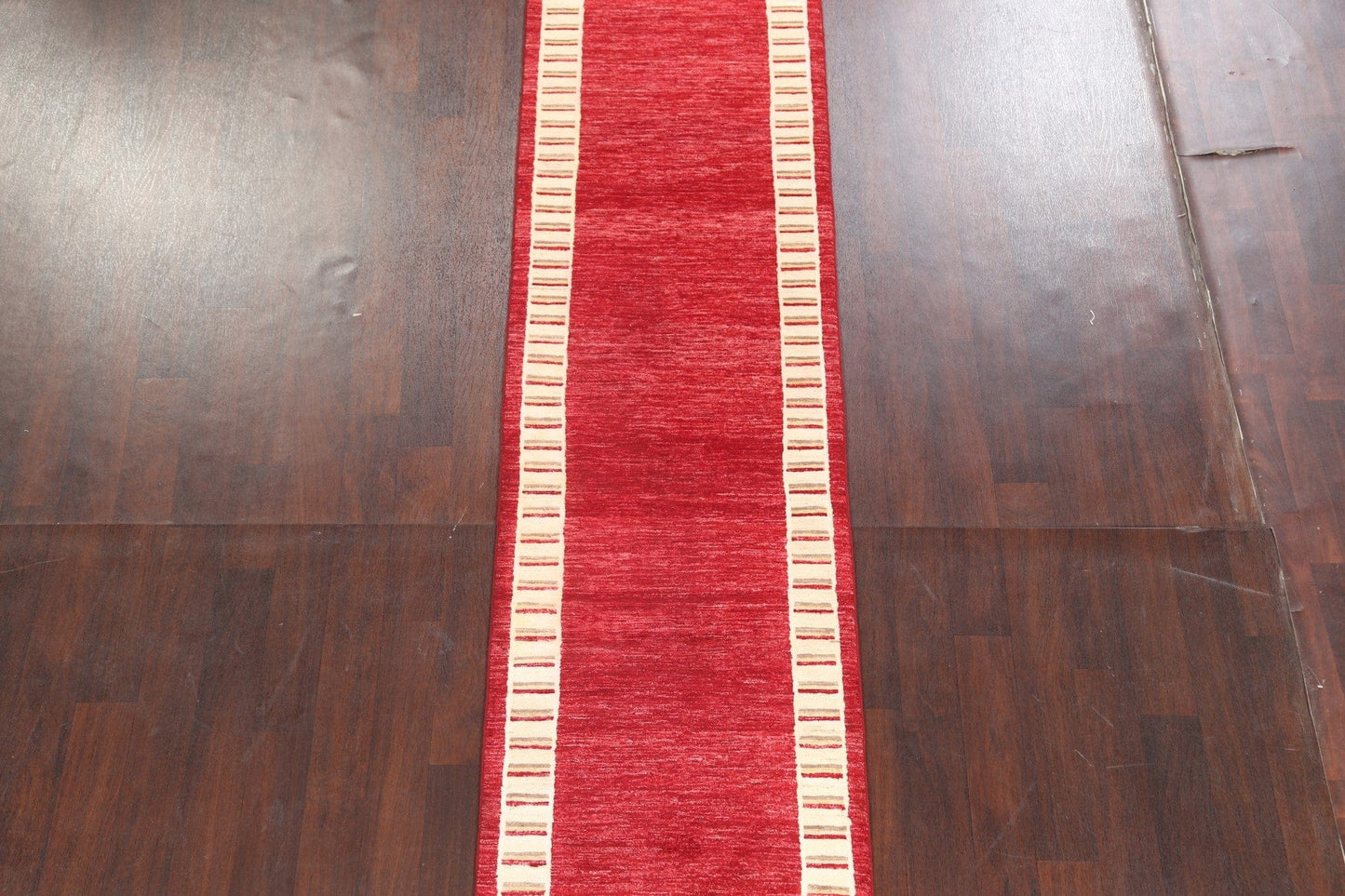 Red Wool Gabbeh Kashkoli Oriental Runner Rug 3x10