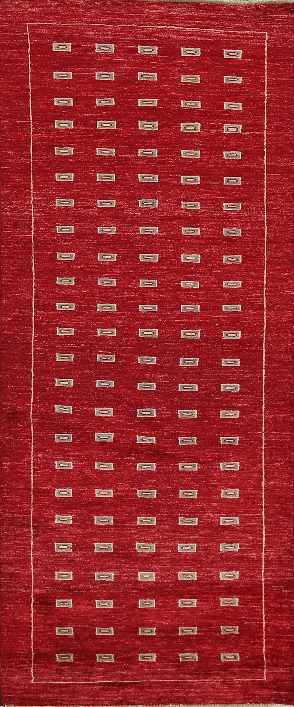 Red Gabbeh Kashkoli Oriental Runner Rug 3x8