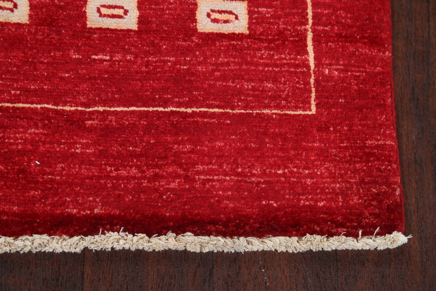 Red Wool Gabbeh Kashkoli Oriental Runner Rug 3x8