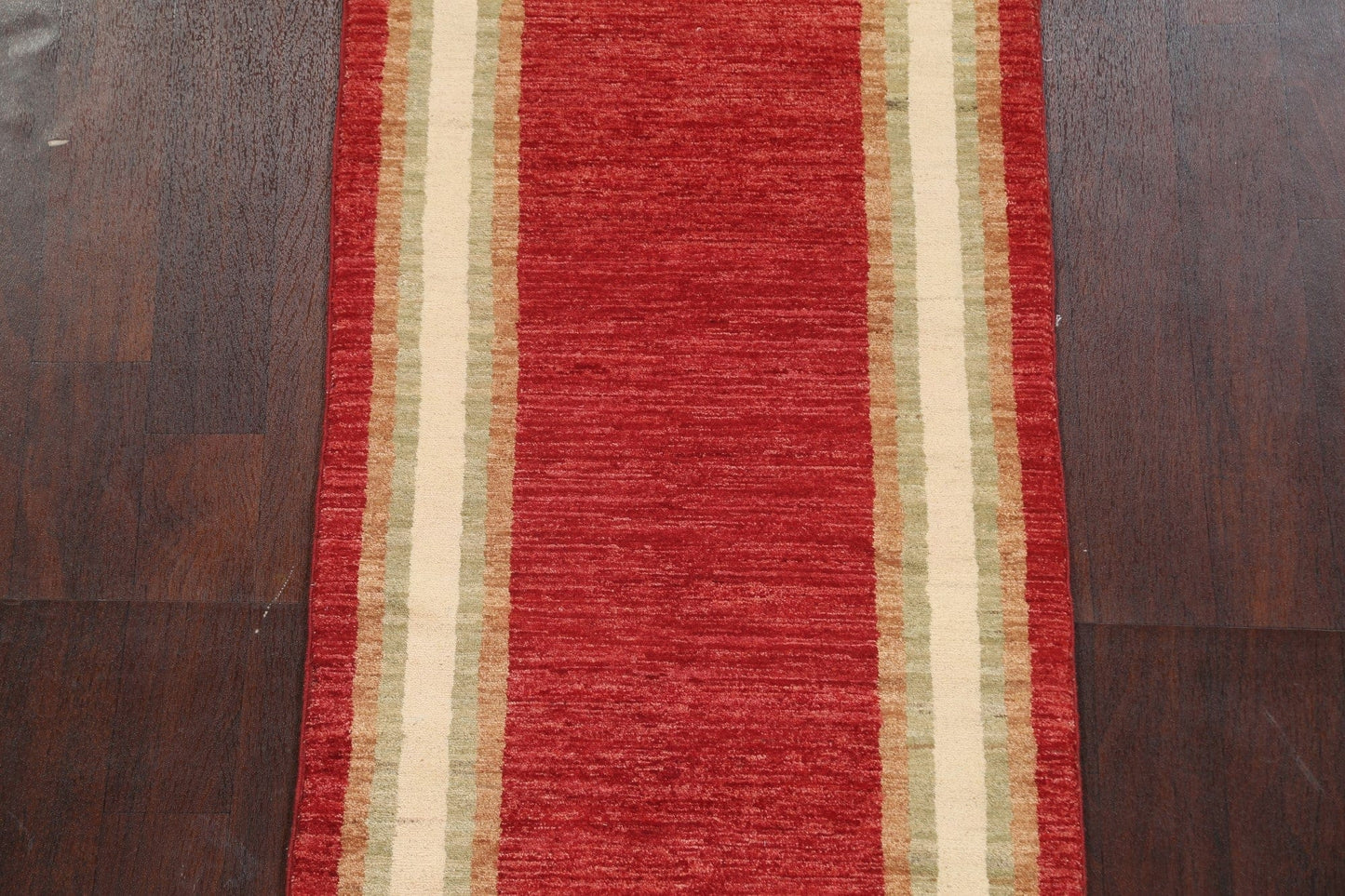 Red Wool Gabbeh Kashkoli Oriental Runner Rug 3x8