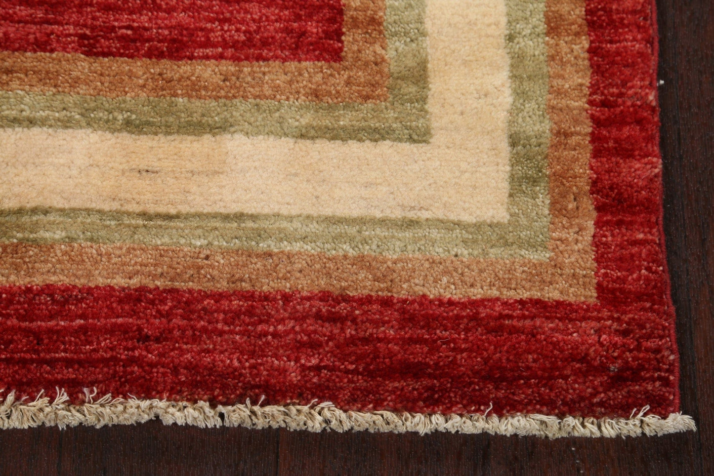 Red Wool Gabbeh Kashkoli Oriental Runner Rug 3x8